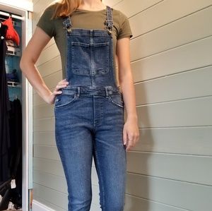 H&M regular wash skinny overalls